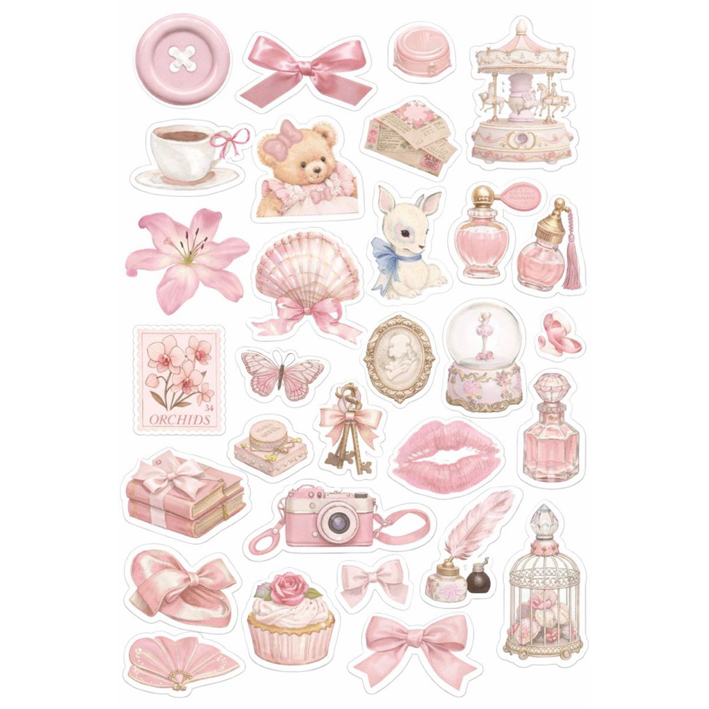 (30pcs) stiker lucu aesthetic kekinian|stiker pink| stiker