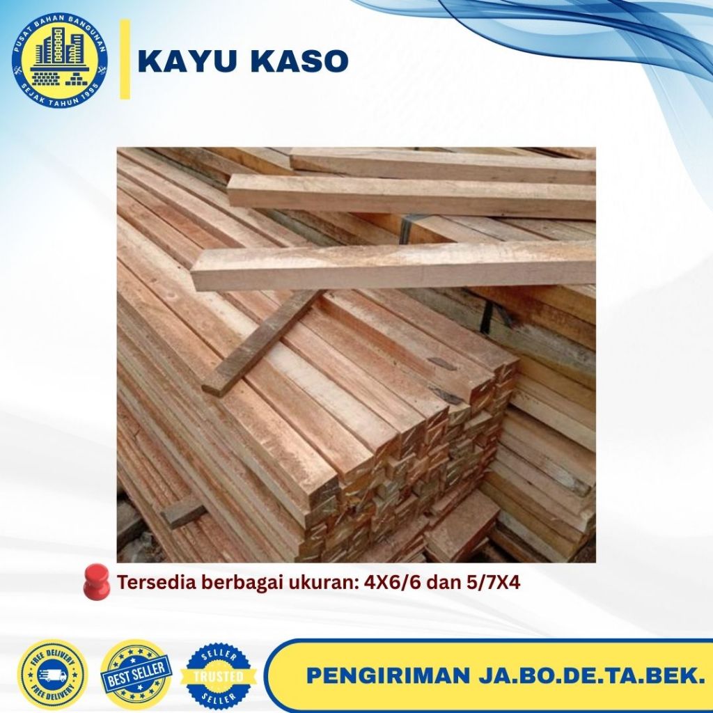 KAYU KASO 5/7X4 | PER BATANG | RANGKA KAYU | PENOPANG | RANGKA ATAP
