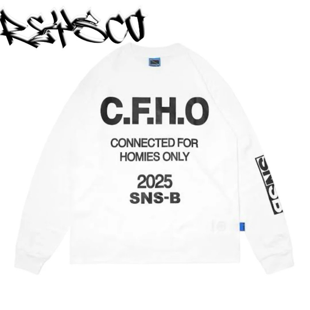 LONGSLEVE CFHO WHITE BLACK