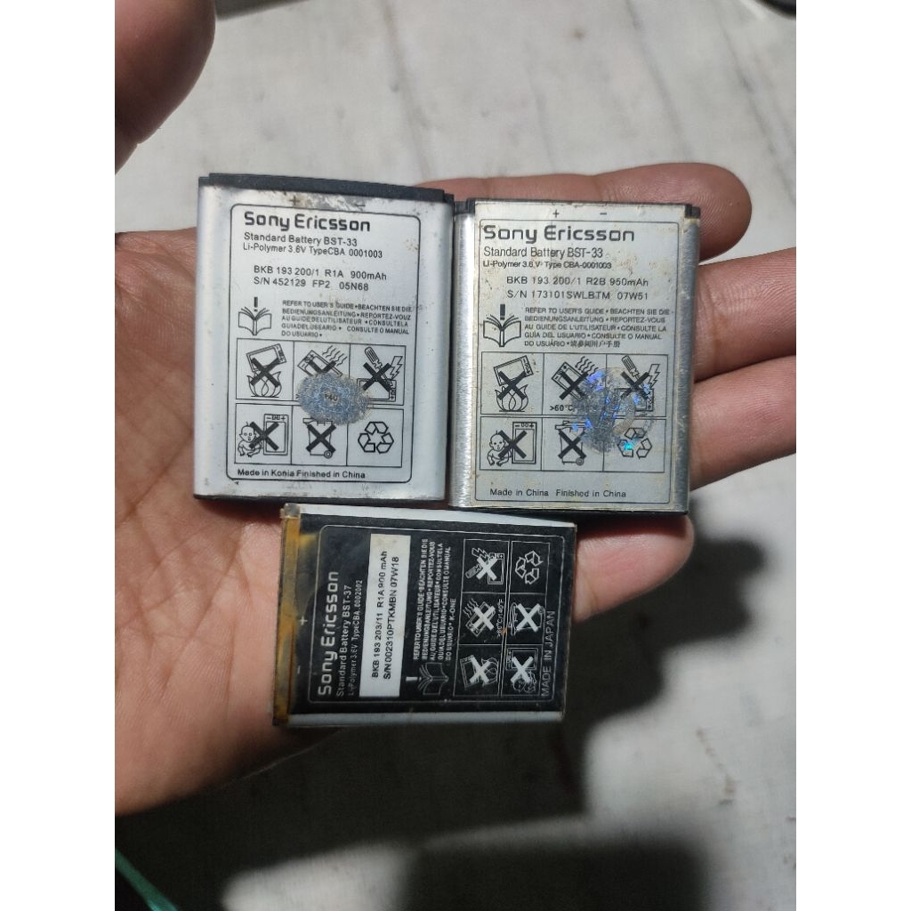 baterai Sony Ericsson BST-33 BST-37 borongan 3 unit second