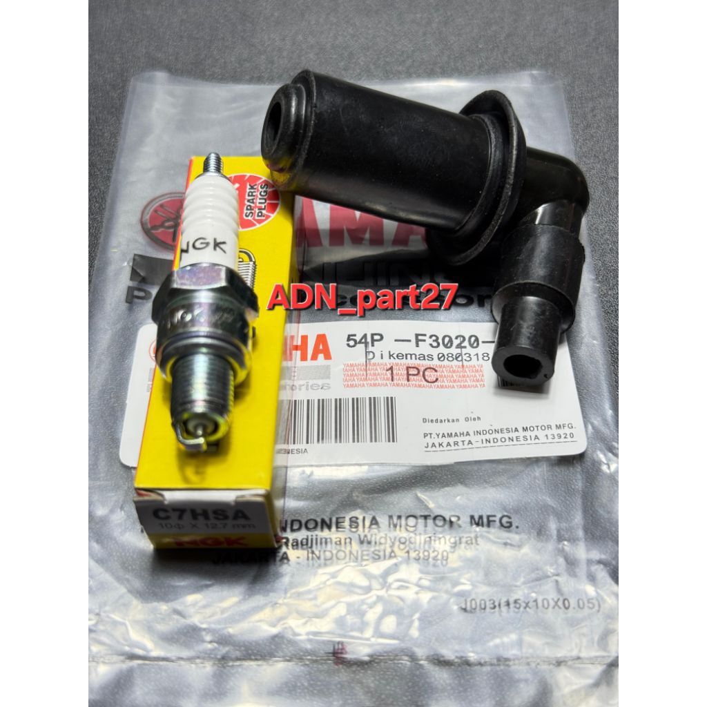 tutup dop busi + busi NGK pendek (54P) Mio j Mio GT Mio m3 Fino injeksi x ride soul gt