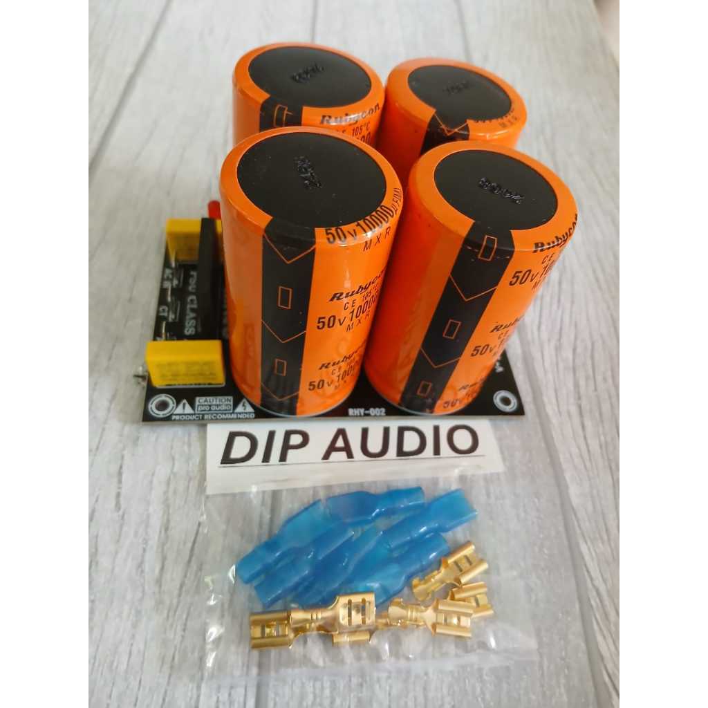 KIT PSU 4 ELCO CLASS AB PERTINAK HITAM + ELCO RUBYCON ORANGE 10000uf 50v KOMPLIT SKUN PCB