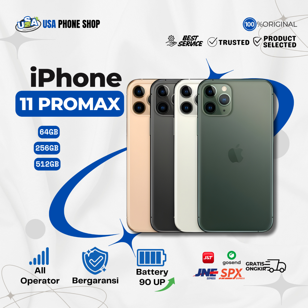 iPhone 11 Pro Max ex Ibox Garansi 100%Original iPhone Fullset All Operator 64GB 256GB 512GB