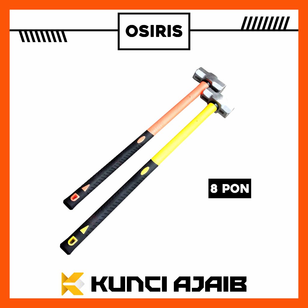 OSIRIS Palu Batu 8 LB 4 KG Bodem Gagang Fiber Penghancur Beton Tembok