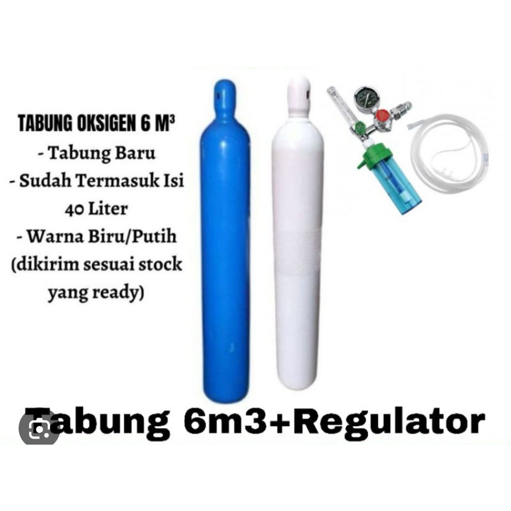 TABUNG Oksigen 6m3 (One Health) + Isi Dan Regulator (GEA)