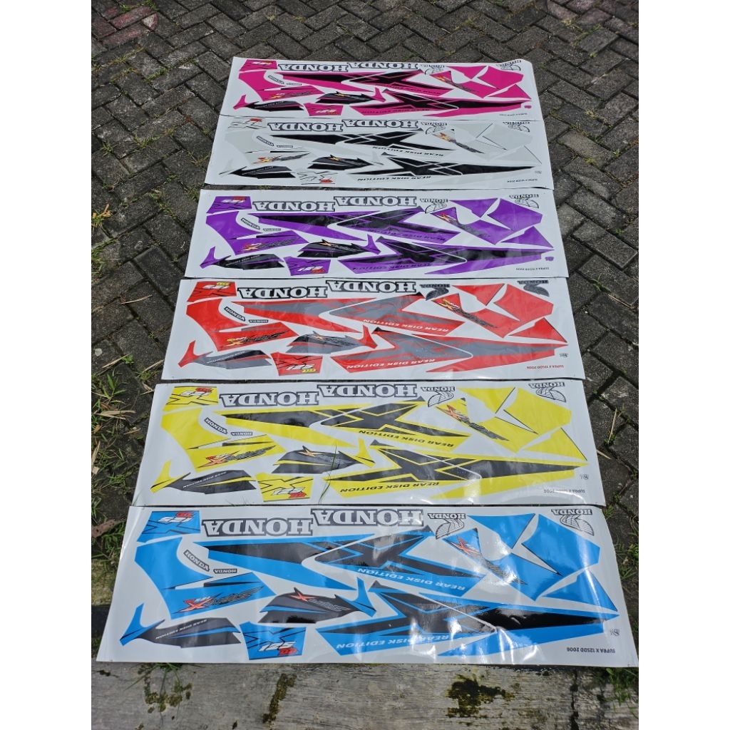 Striping stiker supra x 125dd sporty 2006