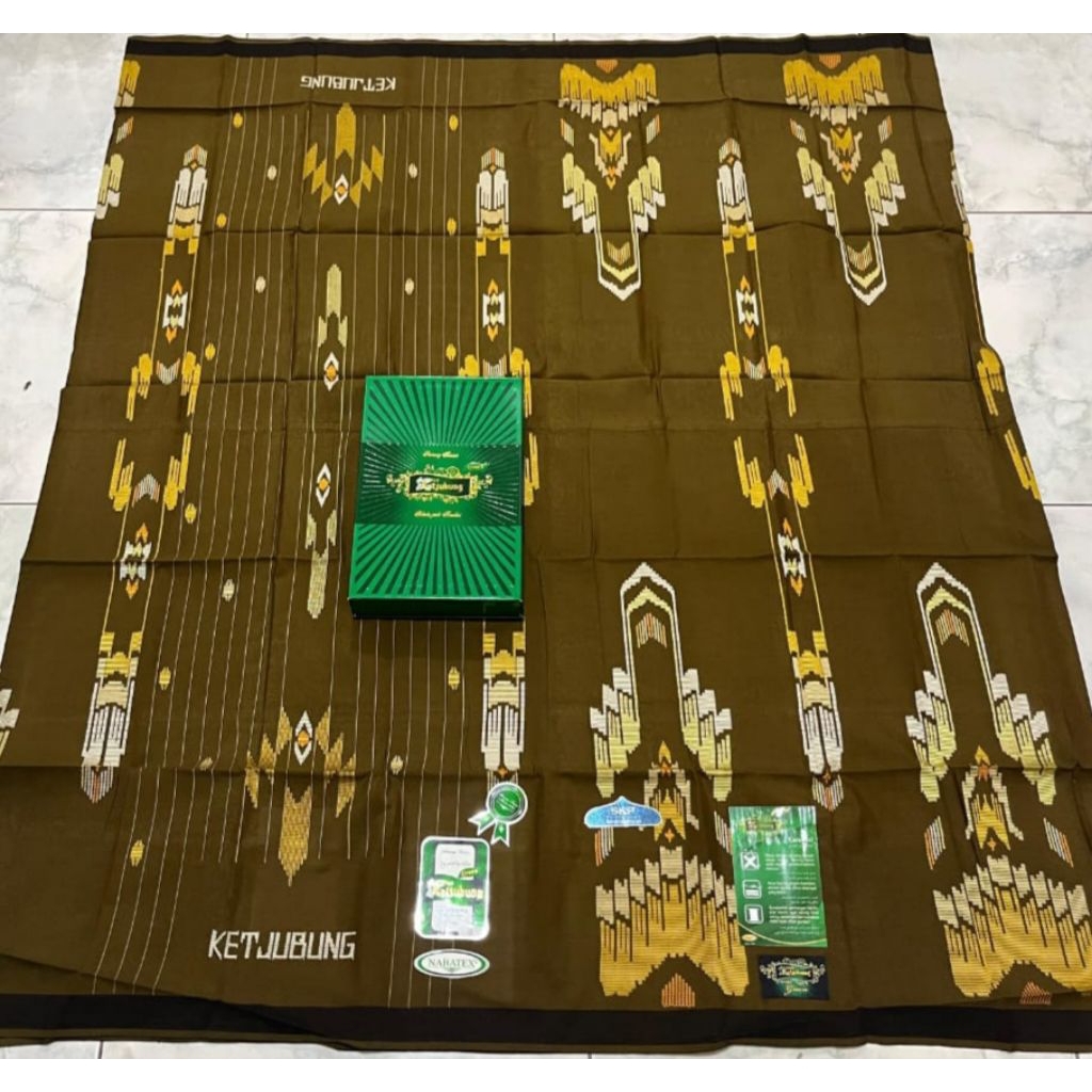 SARUNG KETJUBUNG SKP GREEN JAHIT TENGAH