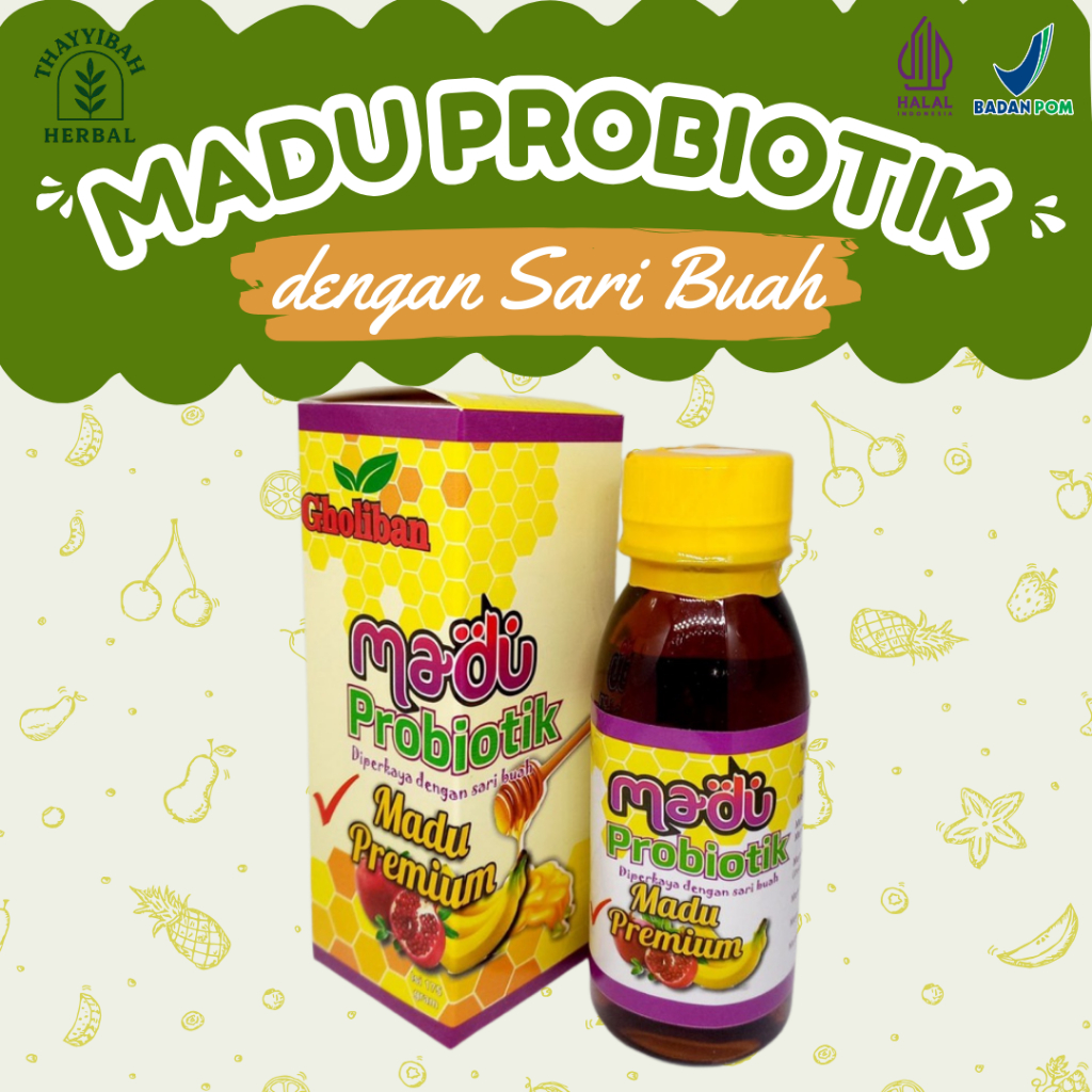 Madu Probiotik Premium dengan Sari Buah Gholiban 150gr Imun Kuat untuk Anak