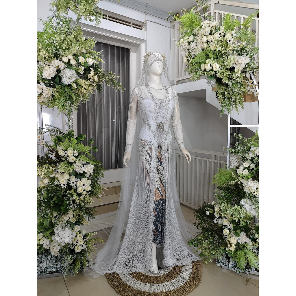 KEBAYA AKAD MEWAH FULL PAYET / BAJU AKAD PENGANTIN MODERN / KEBAYA MEWAH SAYAP / GAUN KEBAYA AKAD