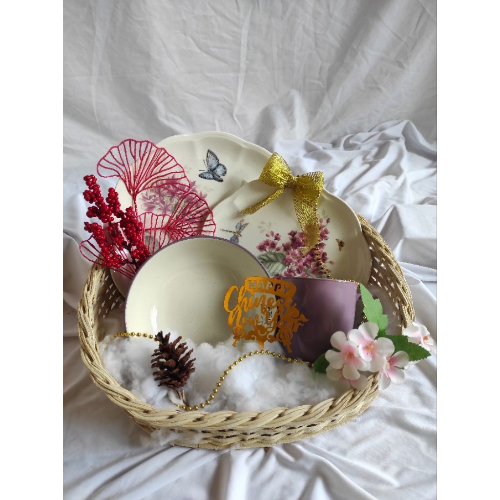 SET HAMPERS PIRING KERAMIK | PIRING CANTIK | SET HAMPERS NIKAHAN | SET HAMPERS ULTAH