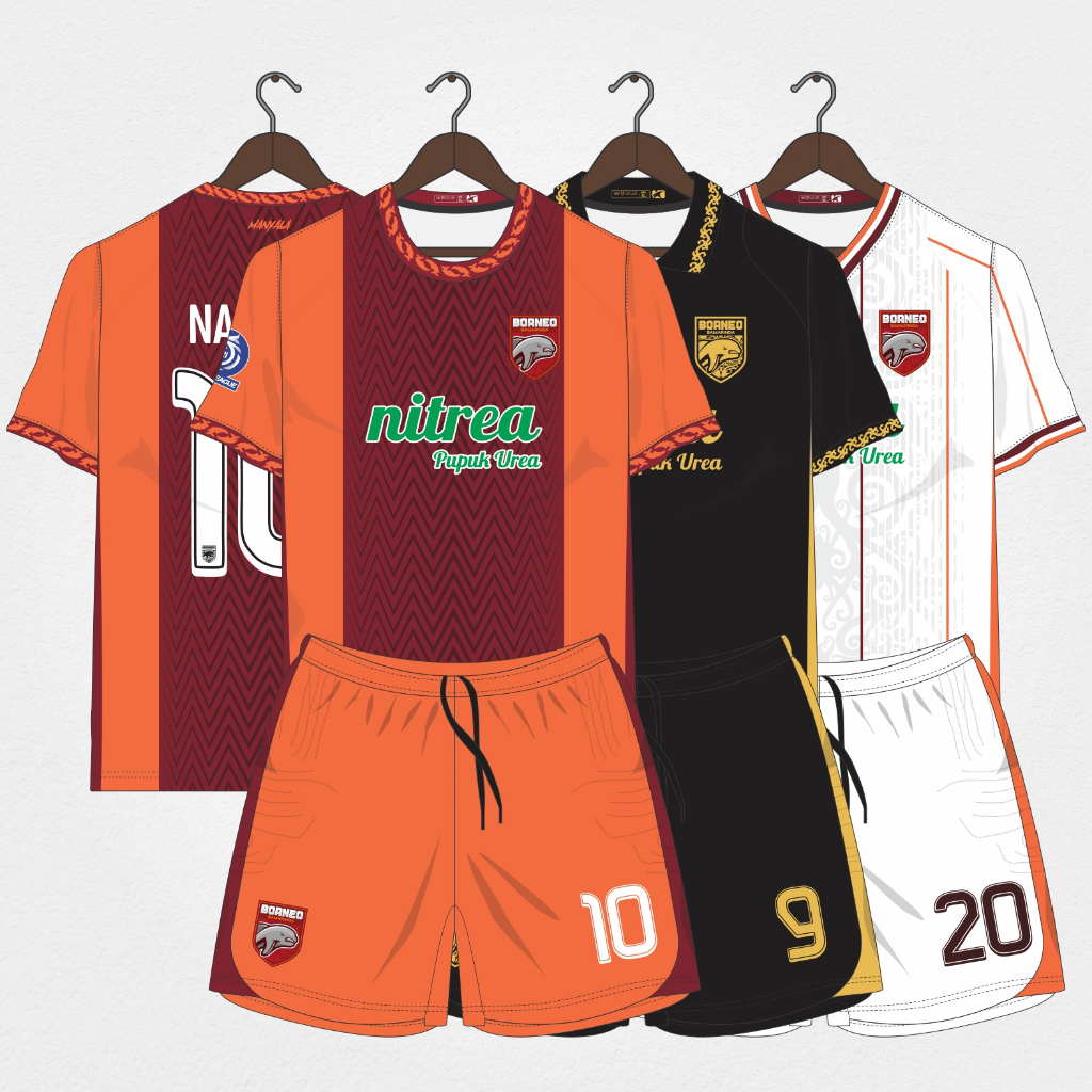 Jersey borneo fc 2025 2026 full printing free name set