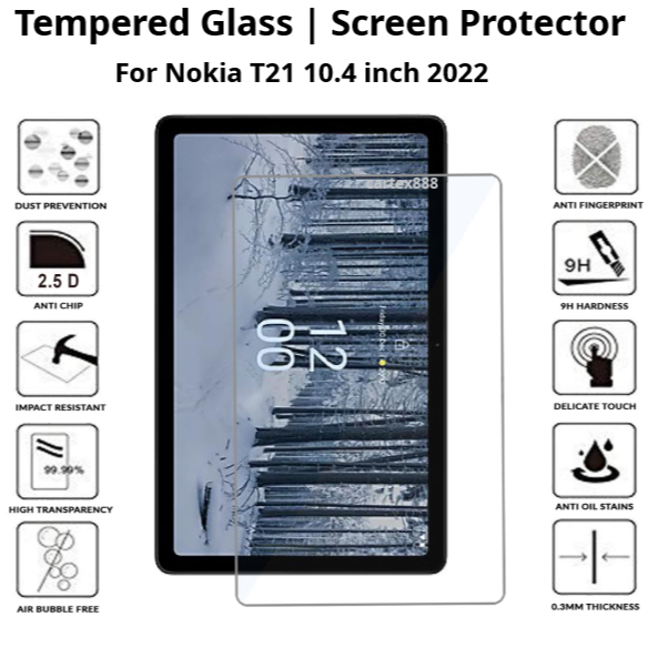 Antigores Nokia T21 10.4"inch 2022  tempered glass nokia t21 / anti gores nokia t21  nokia t21 table