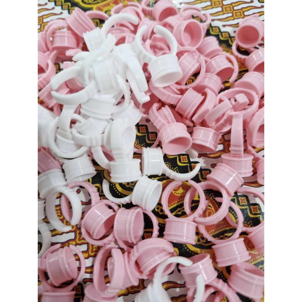 Ring Cincin Tempat Penyimpanan Lem Eyelash Pink Sekat Large
