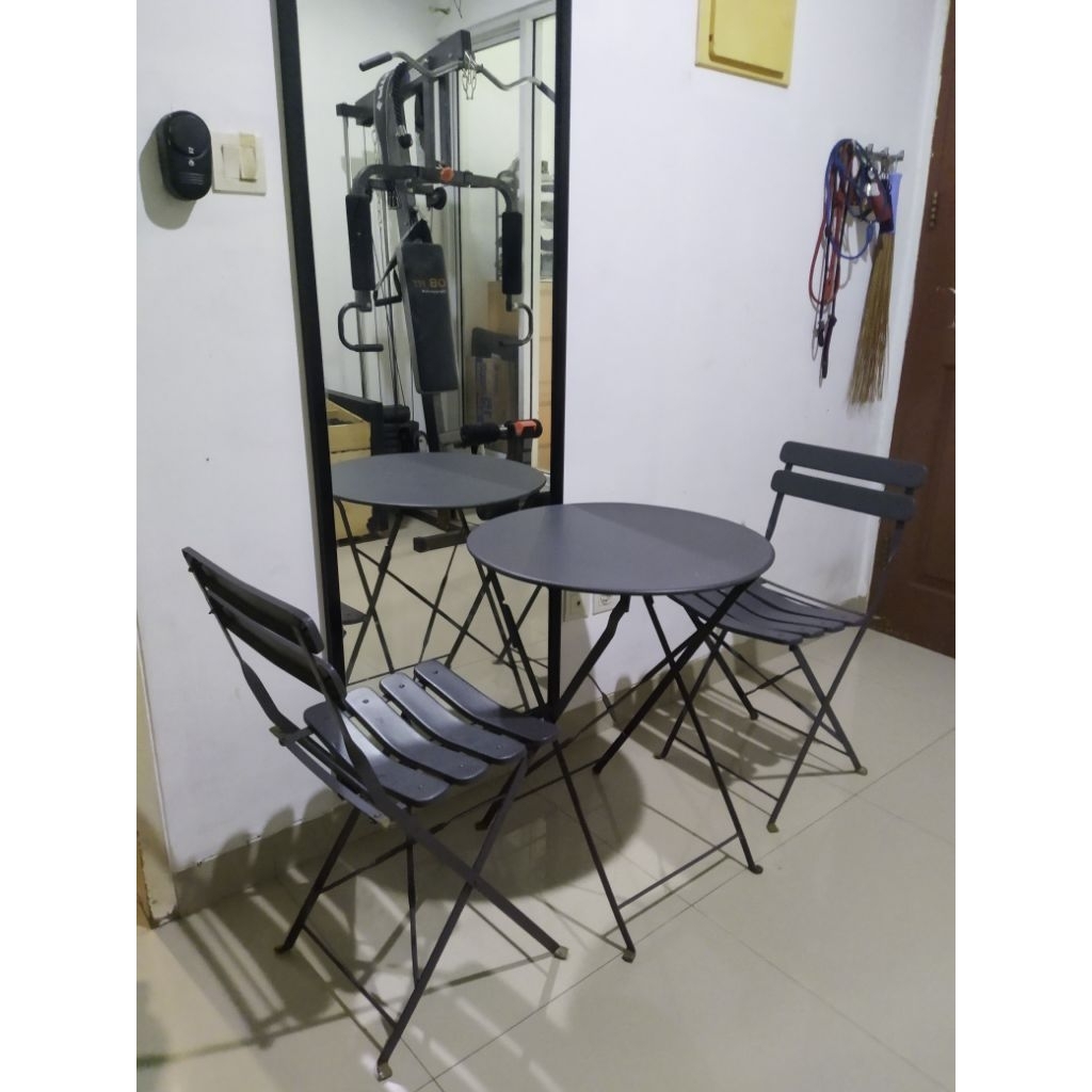 Preloved_Set_Meja_Kursi_Lipat_Outdoor_Azko