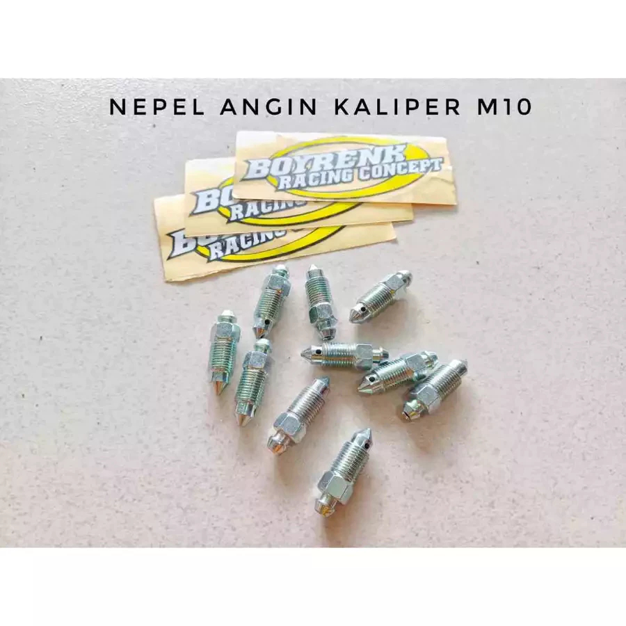 NEPEL ANGIN CAKRAM M10 DRAT 1.00 BAUT NEPEL PEMBUANGAN ANGIN KALIPER CAKRAM - BOYRENK RACING CONCEPT
