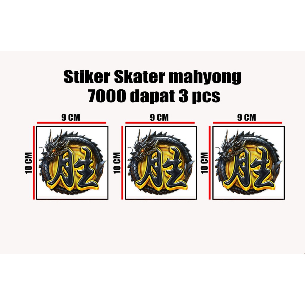 Stiker mini uk 9 x 10 cm gambar skater /simbol /pg soft /pragmatic