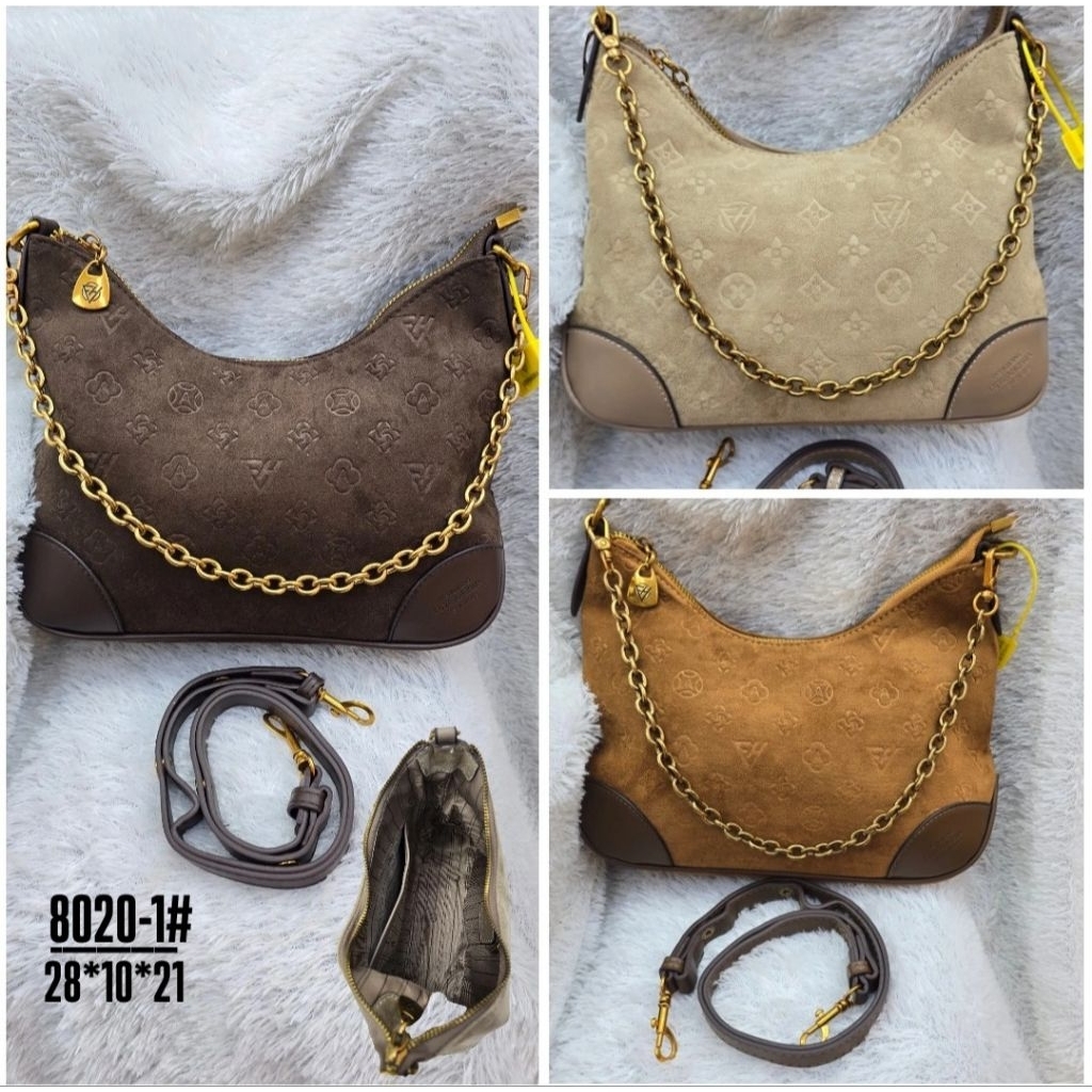 Tas Wanita - Tas Bahu Besar Slempang FH Rantai  8020-1