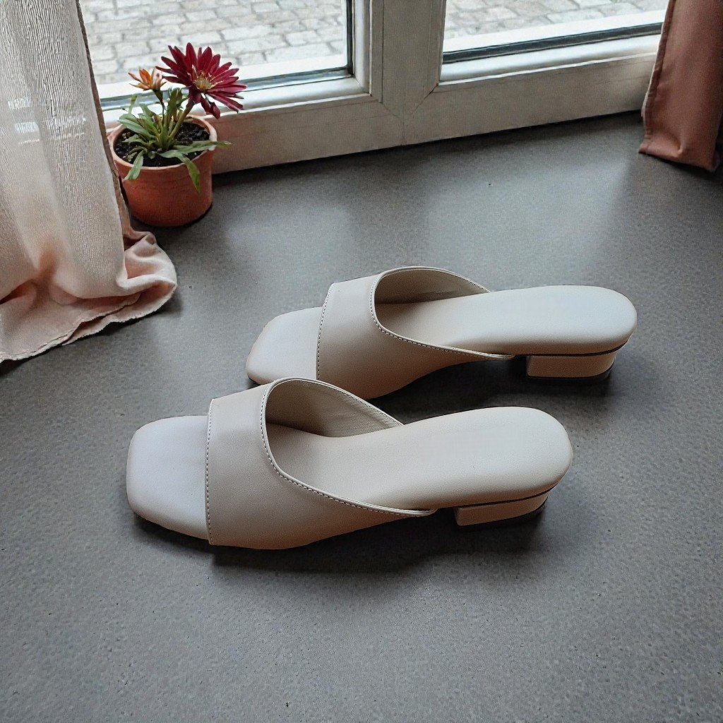 Sandal Heels Wanita Hak 3cm Empuk Heels cantik elegan korean style 37-41