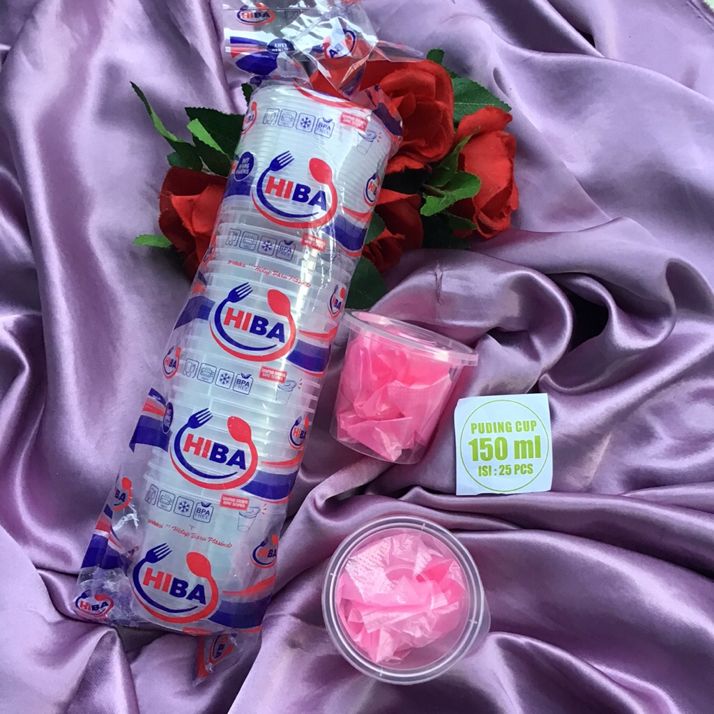 Cup Puding 150ml / Thinwall Cup Puding HIBA 150ml / Sauce Cup isi 25 pcs