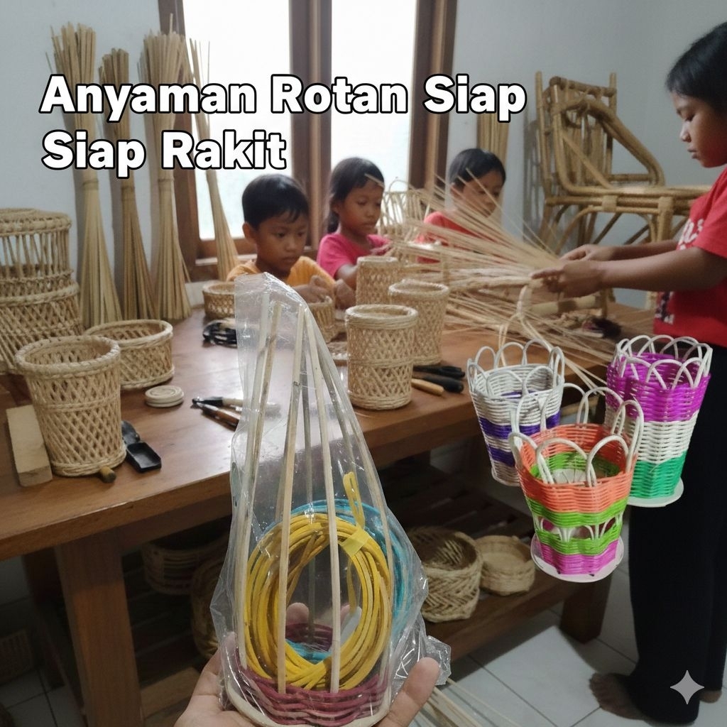 DIY Tempat Pensil Anyaman Rotan Anak / Paket Prakarya Menganyam Edukasi