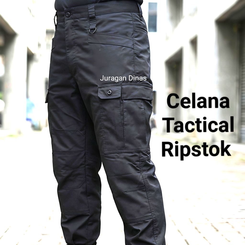 Celana Panjang Tactical Hitam BRIMOB Jatah POLRI 2024 Original bahan ripstok halus katun / Celana pd