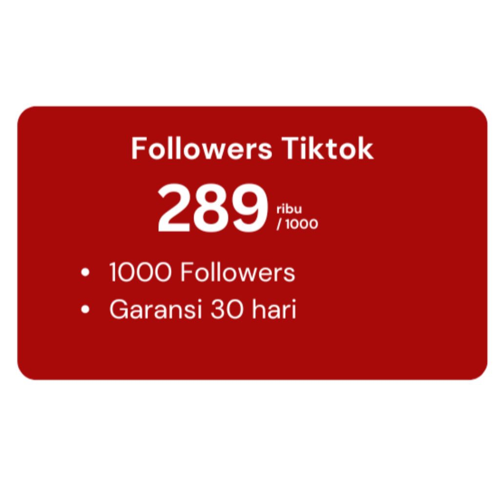 [BOOST] Jasa Followers Media Sosial - TikTok
