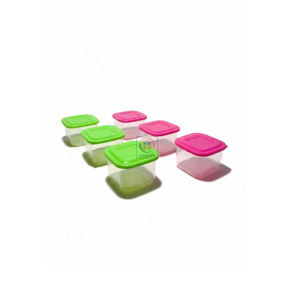 (3pcs) Hemat Murah  Toples Plastik Segi Kotak Kecil GMC / Toples Kecil / Toples Mungil / Toples Bara