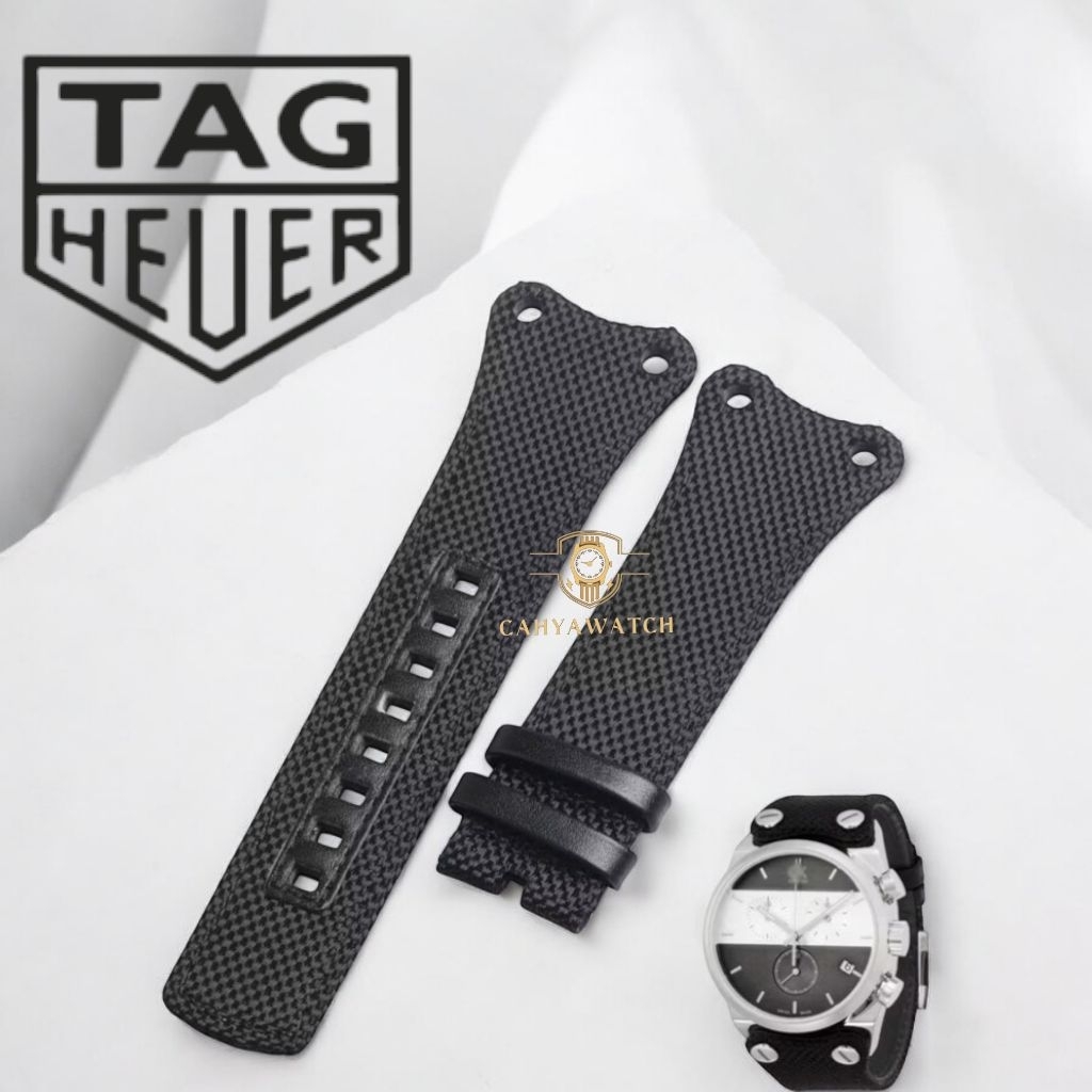 Tali Kanvas Kulit Jam Tag Heuer McLaren Mercedes Strap Tag Heuer 30mm