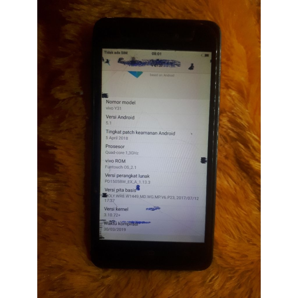 mesin vivo y31 unit tanpa batrei