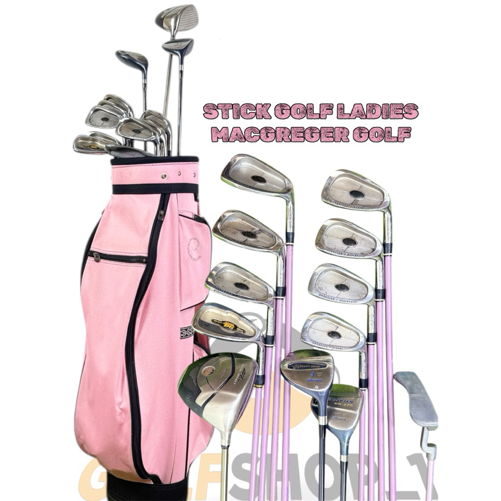 Stick Golf Ladies Macgregor Golf Set Second Original Shaft Graphite Flek Ladies Fullset Bag Golf