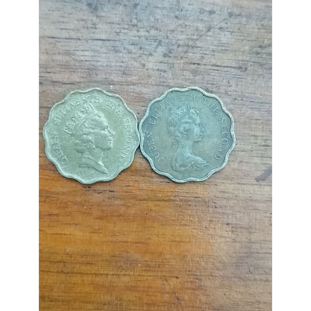 koin kuno 20 cent Elizabeth 2pcs (tahun random)