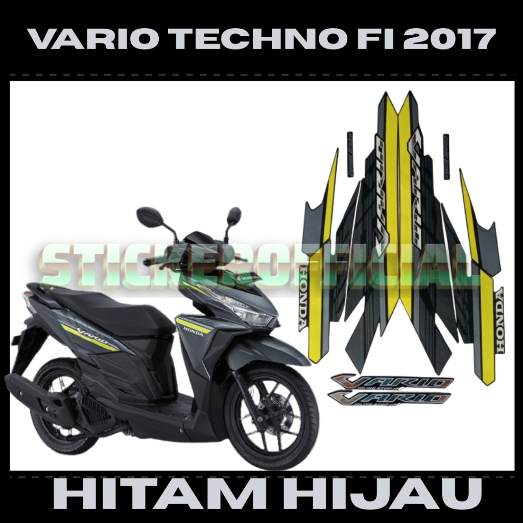 sticker,striping,list body motor Honda Vario Techno 125 Esp tahun  2017