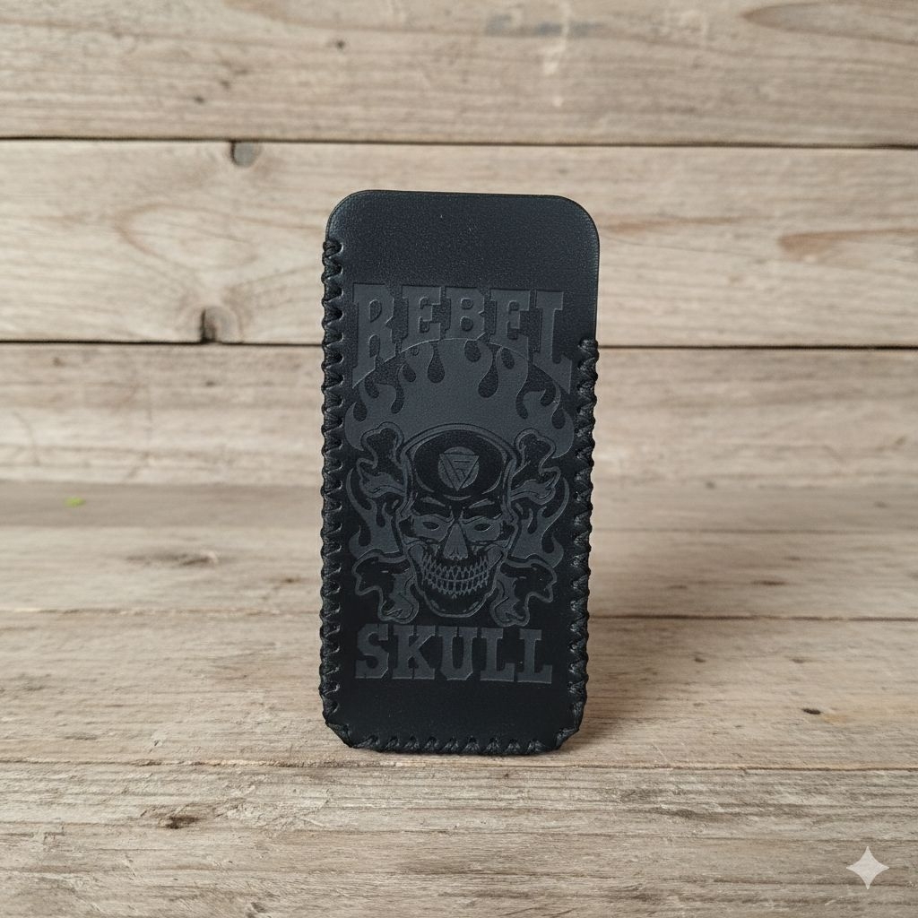 TWS Custom Case H-V3 Warna Hitam Laser Tulisan Rebel Pouch Case Earphone Perlindungan Anti Gores Awe