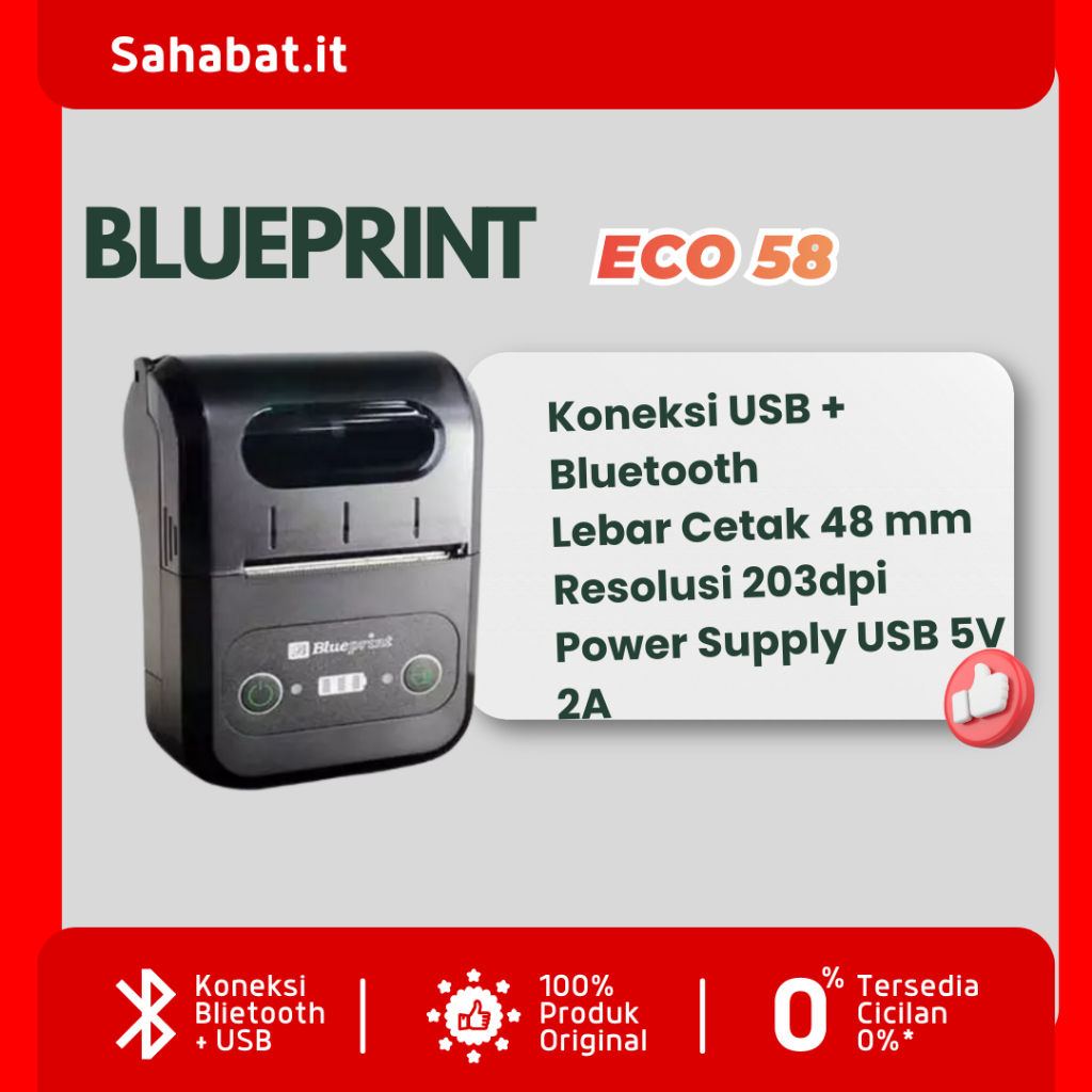 Portable Printer Thermal Mini Bluetooth BLUEPRINT ECO58