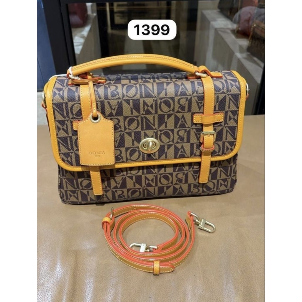 READY STOCK tas bonia original sling top handle messenger bag monogram new arrival