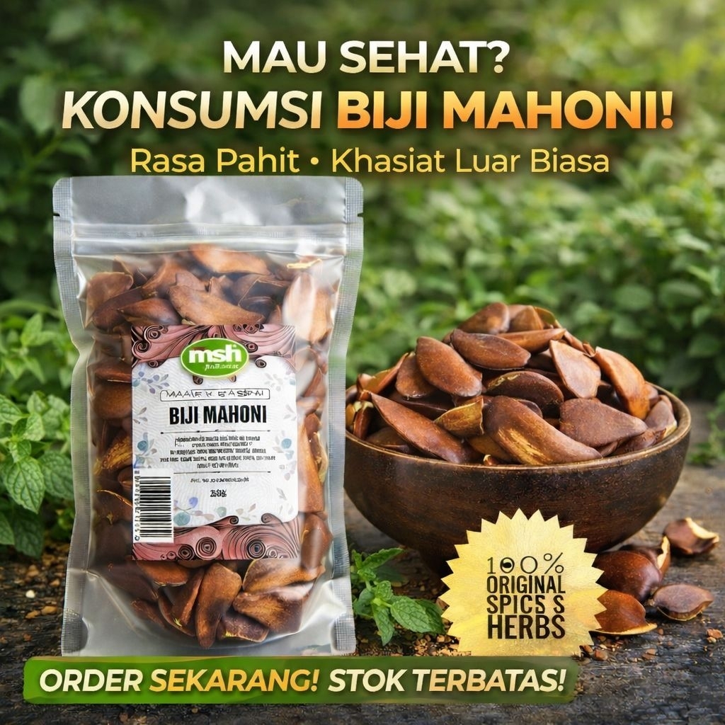 Biji Mahoni 50g , Biji Mahoni Asli , Biji Mahoni Herbal Premium , Mahoni Biji Original