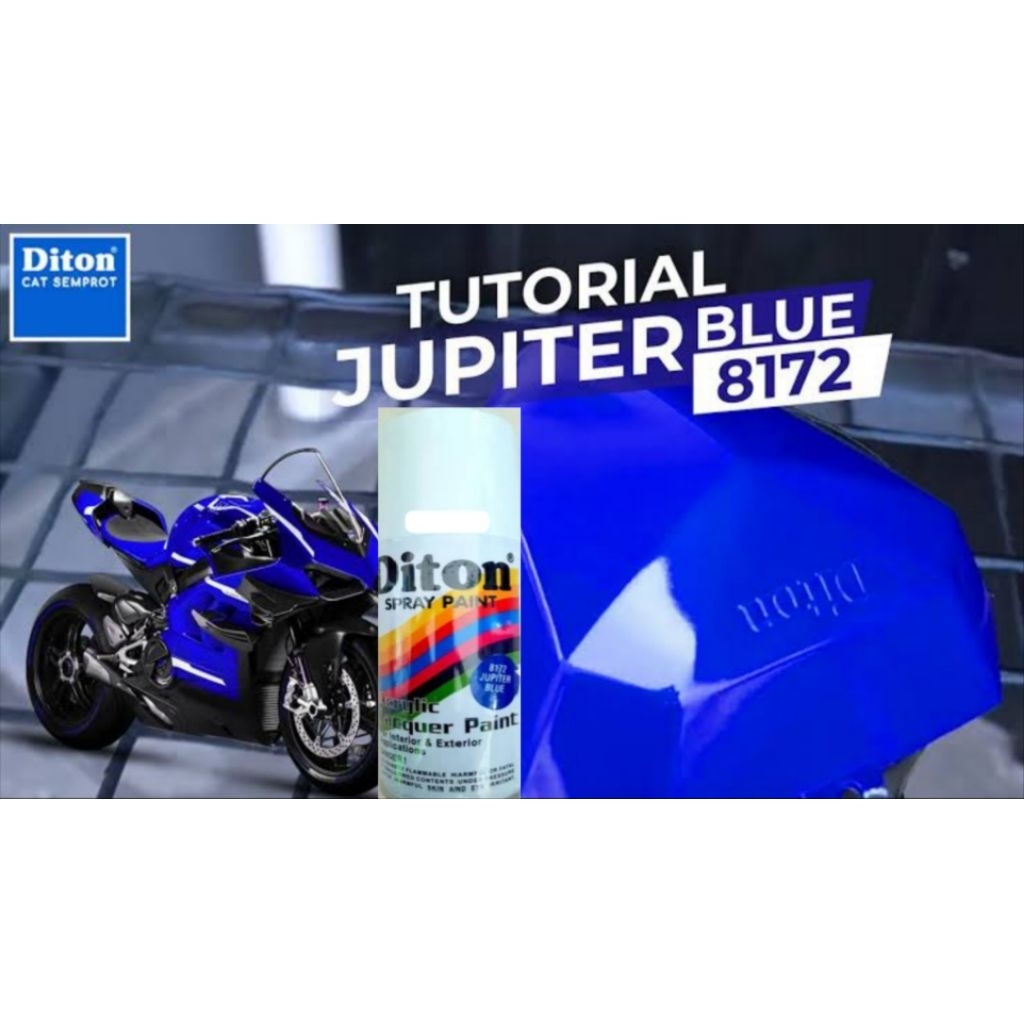 Pilok Cat Biru Jupiter Blue 8172 Diton Cat Semprot Sepeda Motor Mobil Velg