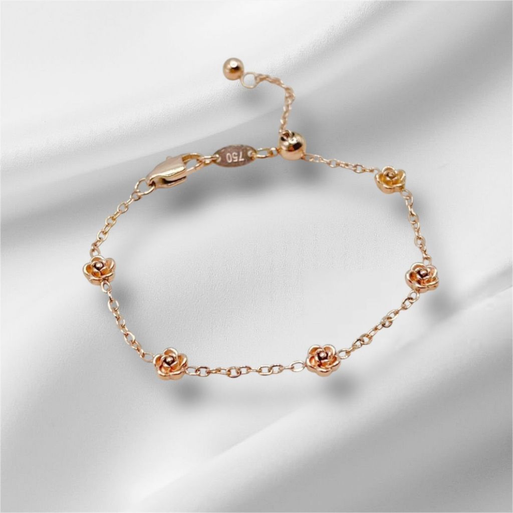 Lobster 750 - Gelang Serut Kait Mawar Titanium / Gelang Wanita Titanium / Gelang Anti Karat / Gelang