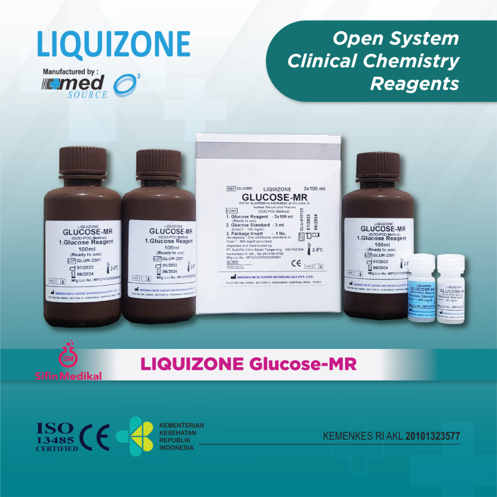 Liquizone - Reagen Glukosa (3×100 ml + Standar Glukosa)