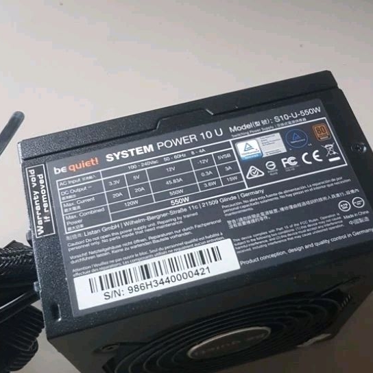 psu 550watt 80 plus bronze be quite system power 10 u