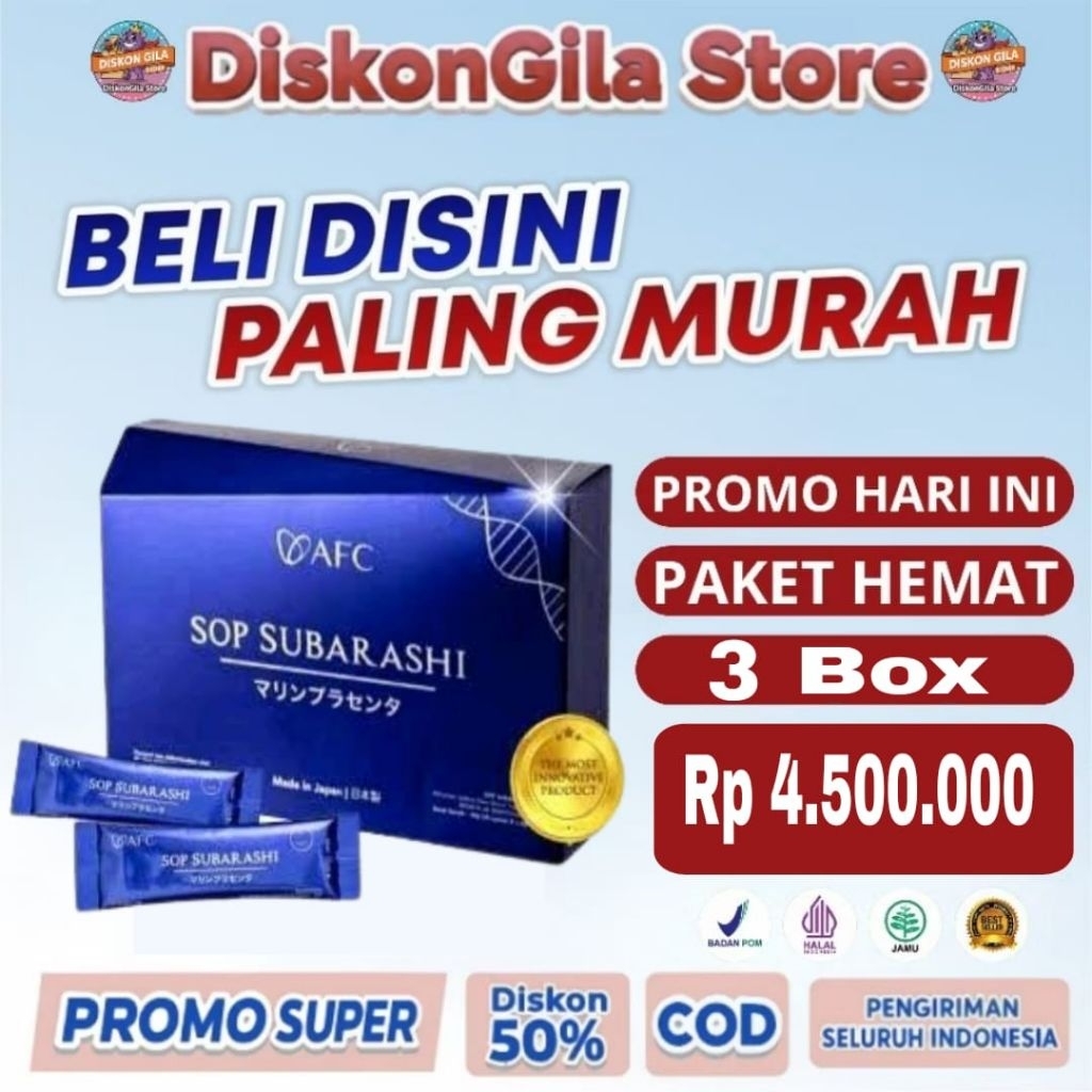 Paket 3 Box - Sop Subarashi Gold AFC 28 Sachet