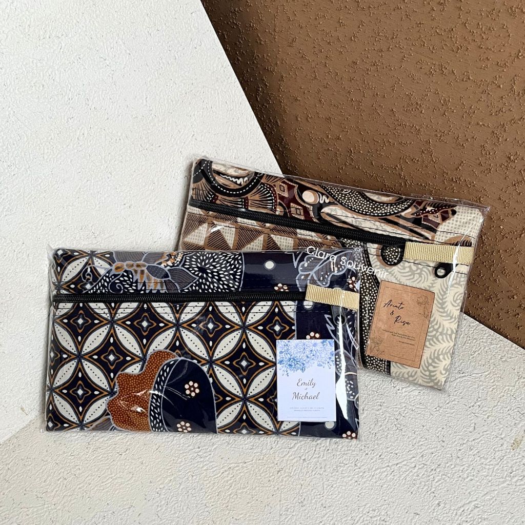 Paket 100pcs Souvenir pernikahan/khitanan/aqiqahan pouch dompet batik khas jogja (11cm x 19 cm)