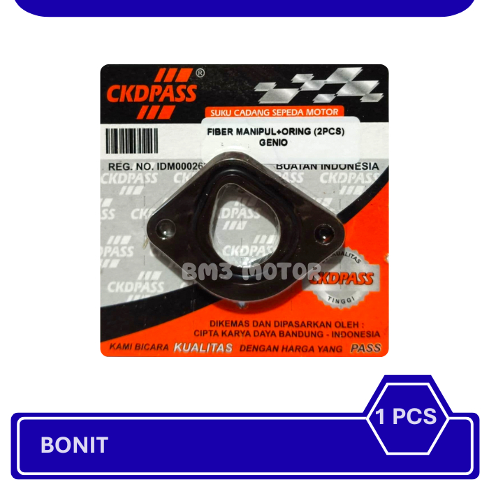 Bonit Ebonit Carburator Genio Beat Fi Led + Oring