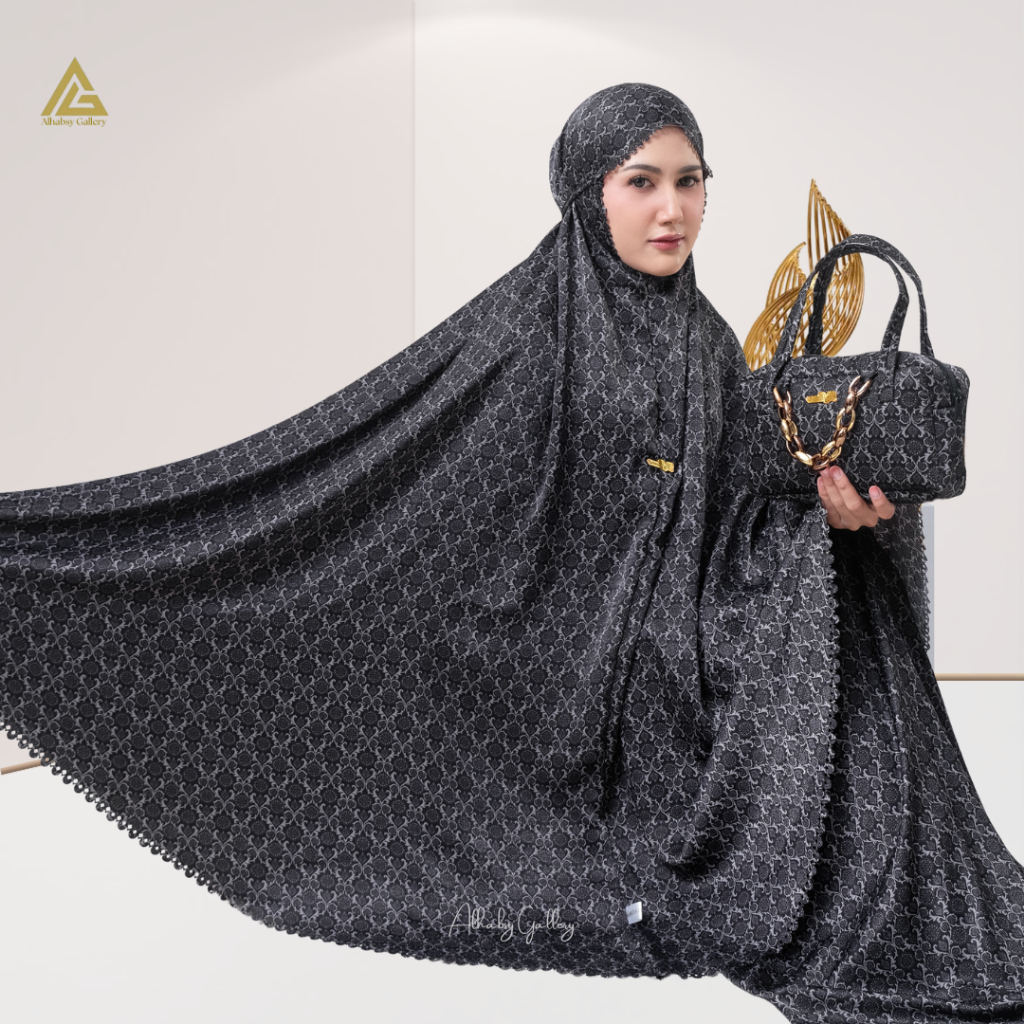 Alhamdulillah - Mukena 2in1 Dewasa Mewah Santorini Silk Lasercut Mafaza Series