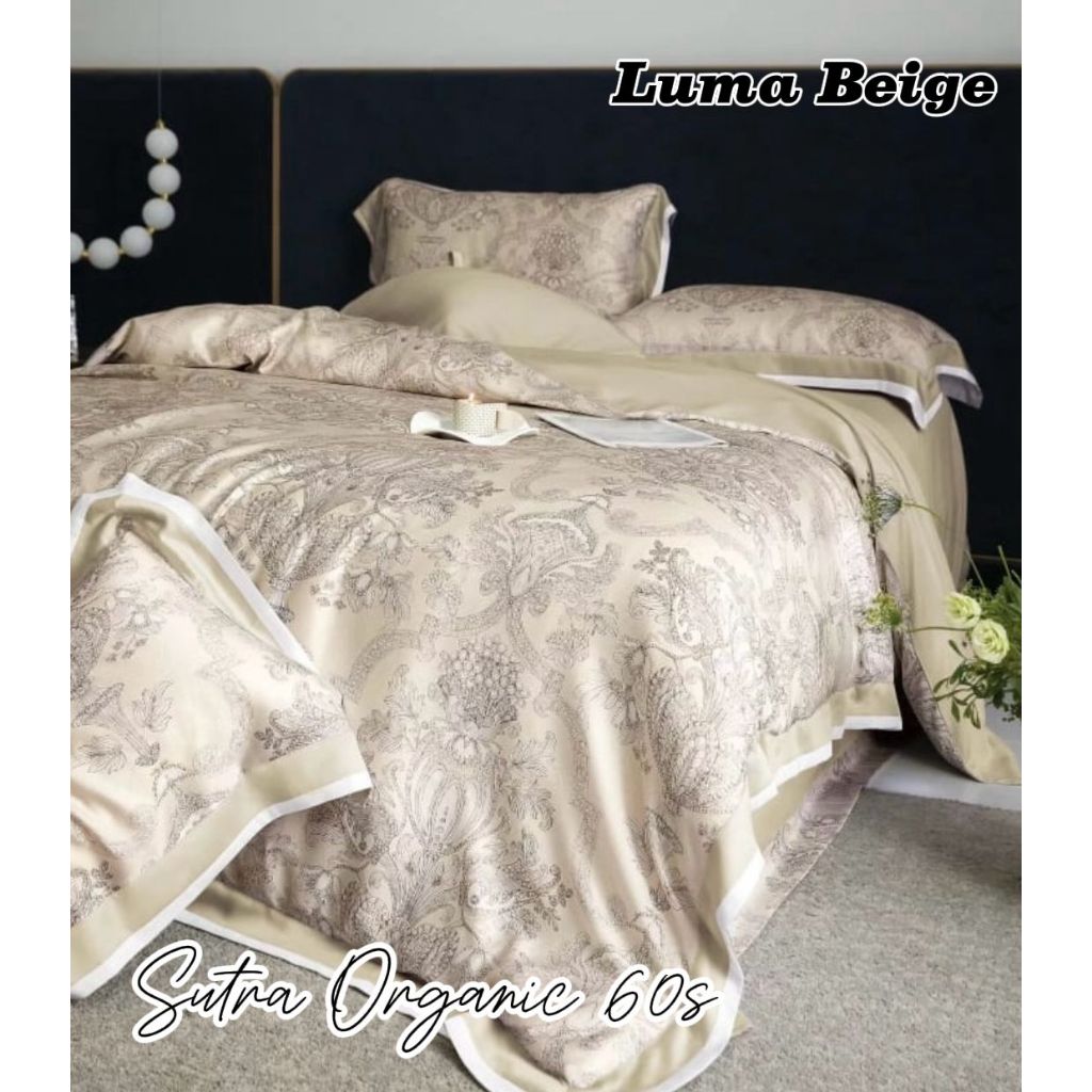 Sprei Set Sutra Organic Serat Bamboo Original 60s / Sprei sutra organic / sprei sutra kingkoil , spr