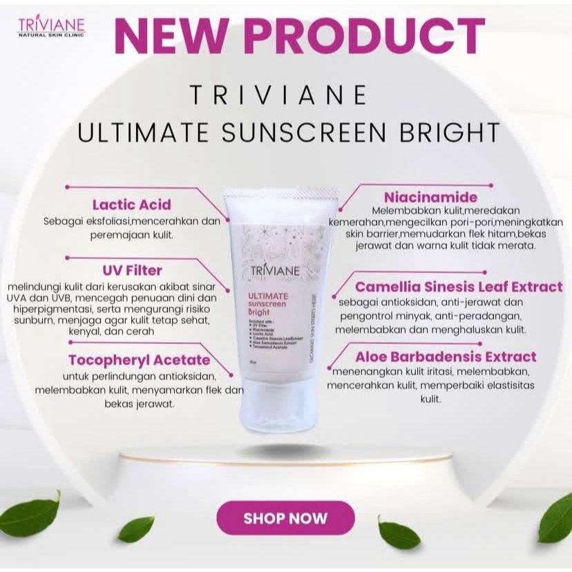 [BPOM] Triviane Ultimate Sunscreen Bright by Triviane Natural Skin Clinic