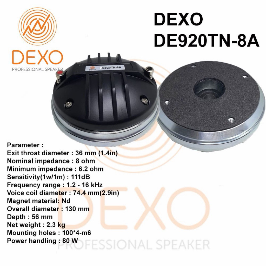 Driver Tweeter DEXO DE920TN-8 Neo Original