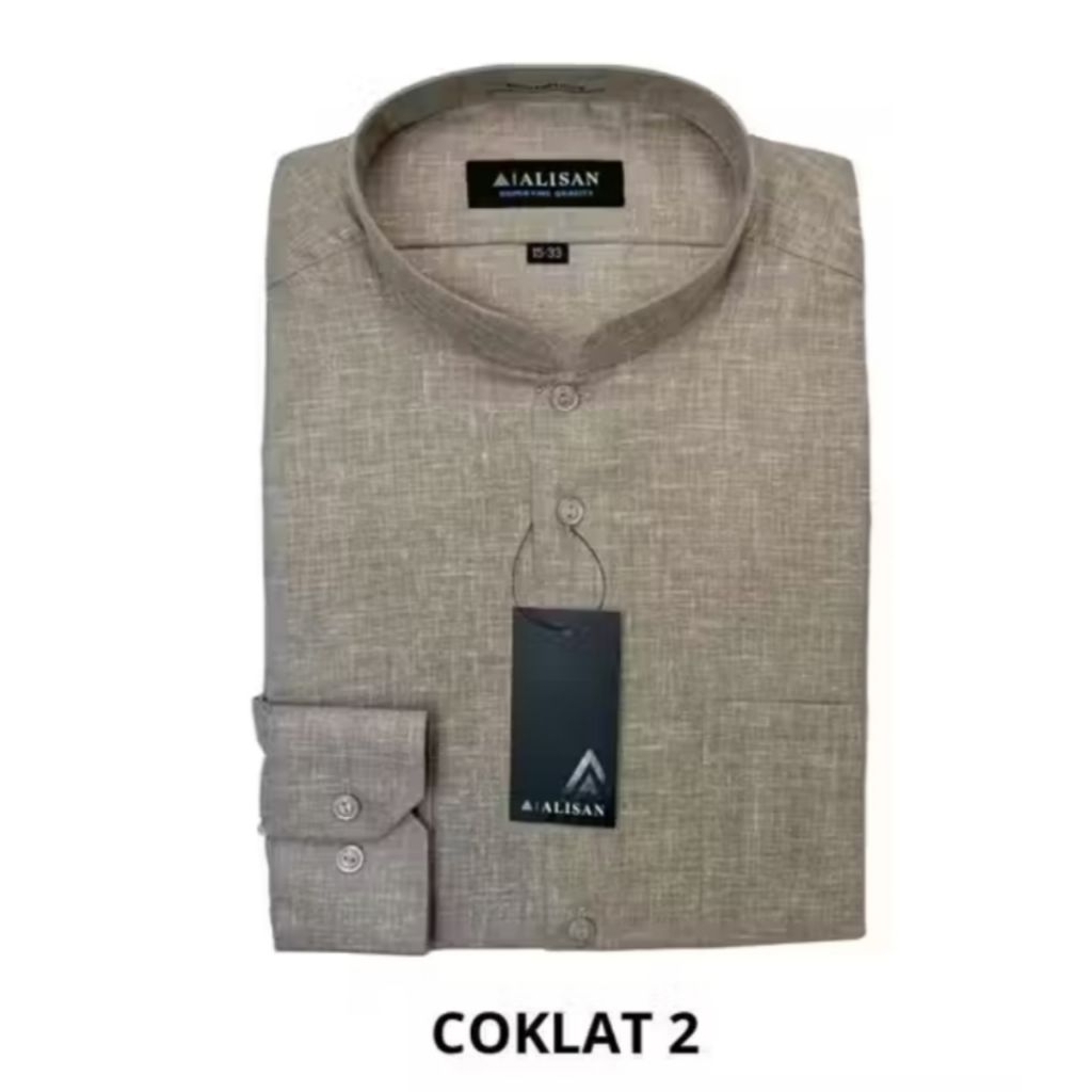 KEMEJA ALISAN KOKO POLOS LENGAN PANJANG