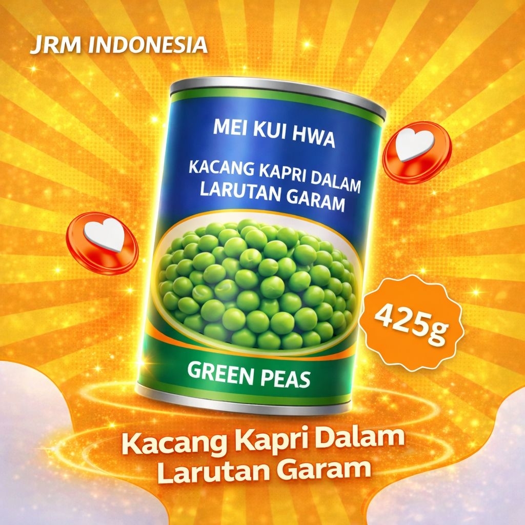 Greenpeas Kacang polong hijau kaleng Cap Mei Kui Hwa 425gr