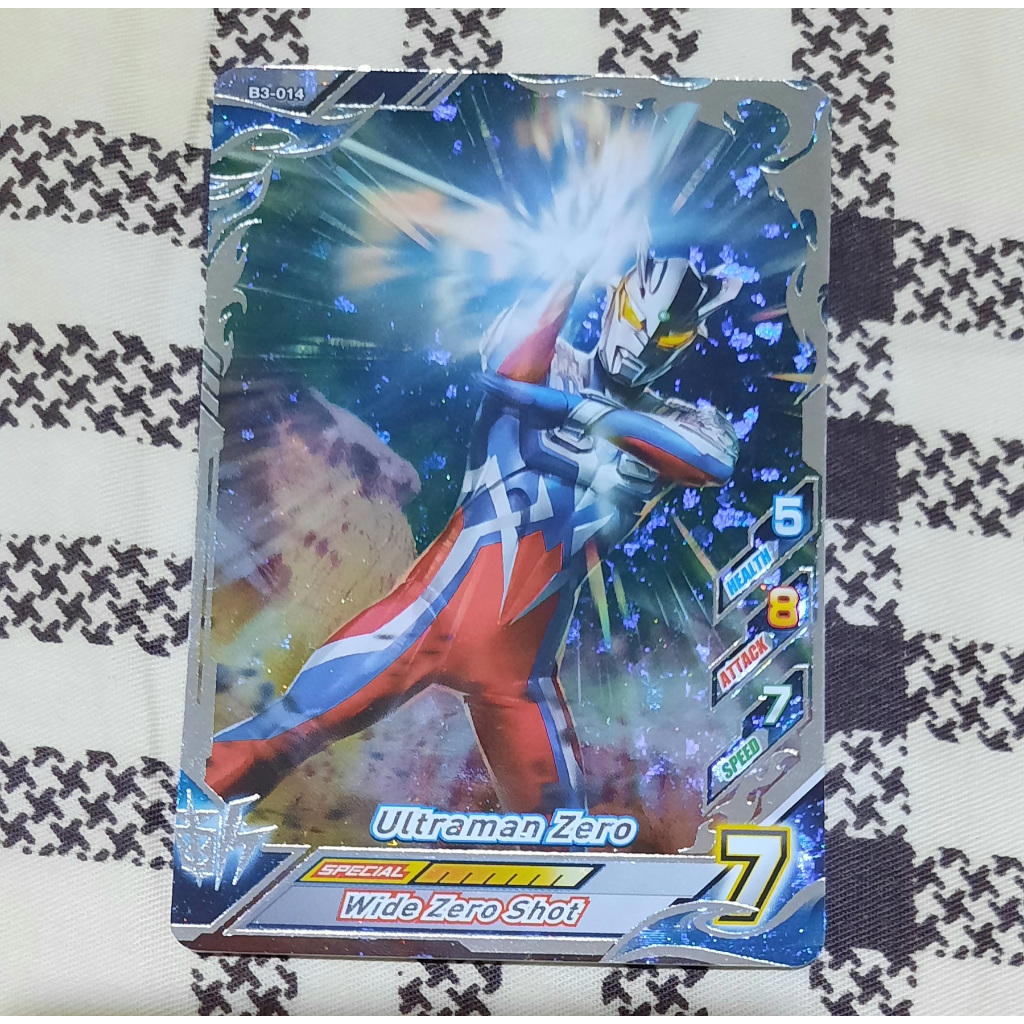 Kartu Ultraman Zero Wide Zero Shot B3-014 Ultraman Fusion Fight silver foil